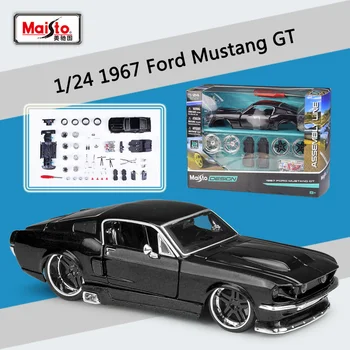 Версия сборки Maisto 1:24 1967 Ford Mustang GT Модель Спортивного Автомобиля Из Сплава, Отлитая под давлением Металлическая Гоночная Машина, Модель Автомобиля, Детская Игрушка В Подарок