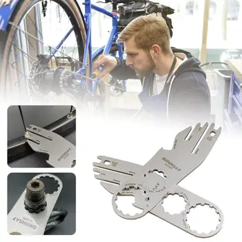 Велосипедный ключ из нержавеющей стали, тормозной ключ для велосипеда, необходимые инструменты для обслуживания велосипеда, тормозной ключ, Дисковый ротор для сплющивания