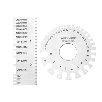 Круглый проволочный калибр, Измеритель диаметра, Сварочные Контрольные приборы, Измерительный инструмент, 2 шт.