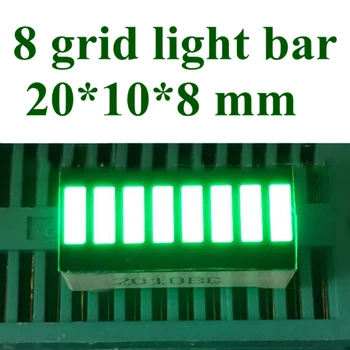 20ШТ Светодиодный барный дисплей 8 Сегментный Чистый зеленый массив цифр Светодиодные знаки Дисплей Гистограмма Сегментный светодиодный