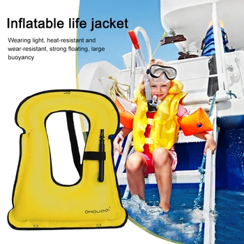 Детский спасательный жилет, плавающий дрейфующий жилет безопасности с надувным клапаном, куртка для девочек, Купальник для мальчиков, аксессуары для плавания и дрейфа