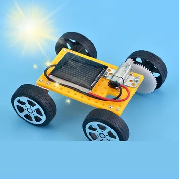 Мини-автомобиль на солнечной батарее, собранный своими руками, автомобильный комплект с питанием от энергии, развивающие игрушки для детей