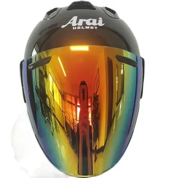 Ram3 Ярко-черный шлем Мужской И женский Мотоциклетный гоночный шлем с открытым лицом Four Seasons для занятий спортом на открытом воздухе Мотоциклетный Полушлем