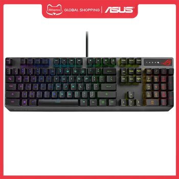 Игровая клавиатура ASUS ROG Strix Scope RX с оптической RGB-подсветкой USB | Механические переключатели | Подсветка Aura Sync | Водонепроницаемость IP57