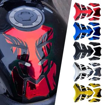 Наклейка на мотоцикл для Honda Yamaha, наклейка на бак, логотип Дьявола, 3D наклейки на бак, защита от масла и газа, украшение крышки