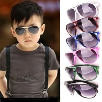 Солнцезащитные очки для детей с защитой от ультрафиолета, солнцезащитные очки для мальчиков и девочек, солнцезащитные очки для детей, Многокадровые детские солнцезащитные очки в стиле ретро, Черный, Розовый