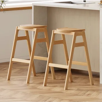 Ресторанная мебель, деревянные стулья для кухни, креативный обеденный стул на высоких ножках, Табуретки для стеллажей для хранения, подходящие для разных сцен