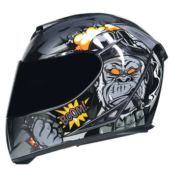 Мотоциклетные Capacete Cascos, полнолицевые гоночные шлемы, шлем для мотокросса с двойным забралом, модульный Мото-шлем Casco