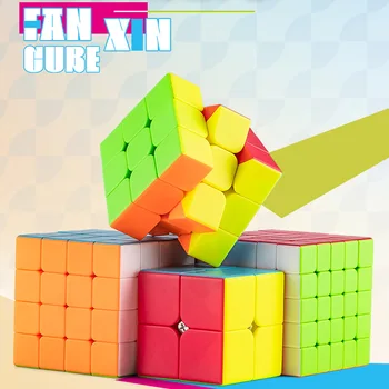FanXin 2x2x2 3x3x3 4x4x4 5x5x5 Профессиональный Волшебный Куб Скоростной Куб Головоломка Обучающий Кубо Магико Непоседа Игрушки Для Детей Детский Подарок