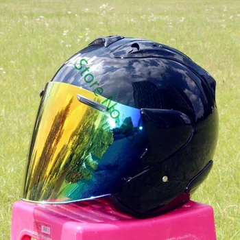 Шлем 3/4, наполовину черный, наполовину мотоциклетный шлем с открытым лицом, наполовину черный, наполовину шлем с открытым лицом, шлем для мотокросса