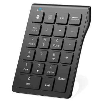 Беспроводная цифровая клавиатура Bluetooth, портативная тонкая цифровая клавиатура с 22 клавишами для портативного компьютера, ПК, настольного компьютера, ноутбука