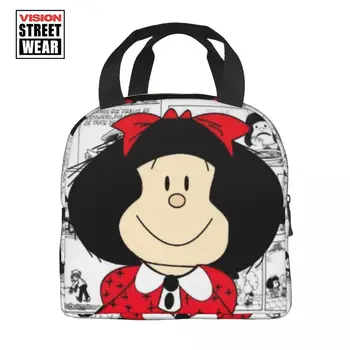 Mafalda Cartoon Quino Comics Ланч-Бокс Для Женщин Герметичный Тепловой Охладитель Еды Изолированный Ланч-Бокс Для Школьников И Студентов