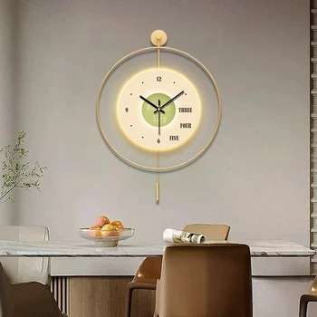 Простые настенные часы для гостиной, Креативные часы с подсветкой, Настенные часы современного дизайна, украшение дома