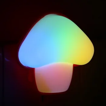 Светодиодный ночник Mini Rainbow Mushroom Настенный прикроватный светильник для спальни, детской комнаты, прихожей, лестницы