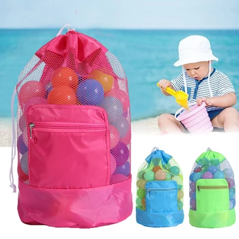 Детская пляжная сумка для плавания, складная сетчатая пляжная сумка для хранения, сумки-тоут, органайзер для игрушек для путешествий на открытом воздухе, Портативный рюкзак для хранения