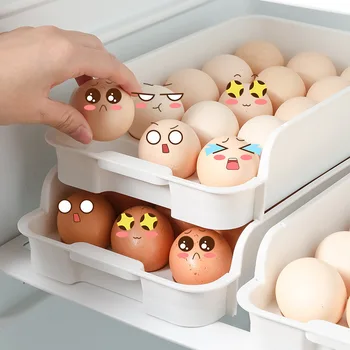 Ящик для хранения яиц в холодильнике Кронштейн для яиц Артефакт Можно складывать в выдвижной ящик Кухонные принадлежности