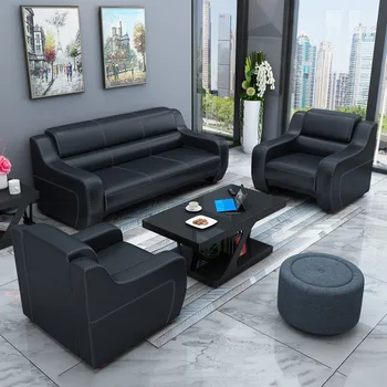 Офисная мебель, простой современный диван на три места, гостиная Business Inn, лобби, диван, журнальный столик, комбинация
