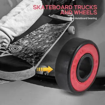 8 шт. керамических подшипников с высокой скоростью вращения и износостойкостью для колеса скейтборда