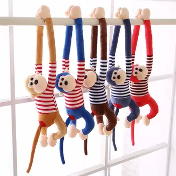 Кавайное милое украшение для дома Обезьяна, хлопковая кукла-животное, плюшевые игрушки, Плюшевая кукла, мягкие игрушки, Длиннорукая обезьяна