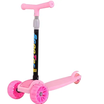 Детский самокат с мигающими колесами Big Wheel Scooter Игрушки Подарок на День рождения детей