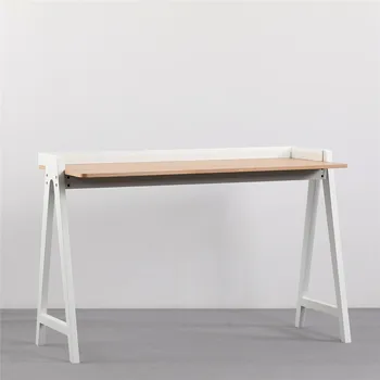 Оптовая Коммерческая мебель Современный минималистичный рабочий стол из белого МДФ Компьютерный офисный стол для дома
