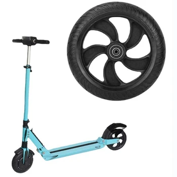 1 штука 8 дюймов для аксессуаров для скутеров KUGOO Заднее колесо в сборе Пластиковое заднее колесо черного цвета
