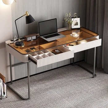 Стол для домашнего офиса, Письменный стол, Компьютерный стол, письменный стол с сидячим рабочим столом и стулом, Интеллектуальная розетка