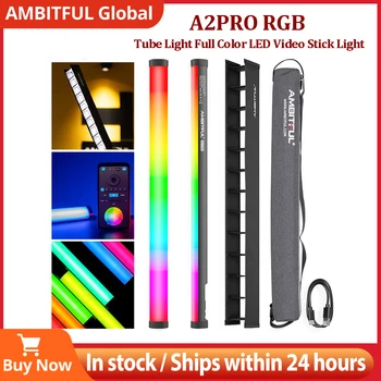 Масштабный ламповый светильник 2500K-8500K A2 PRO A2PRO RGB Tube Light, Полноцветный светодиодный светильник для видеосъемки со встроенной литиевой батареей, Управление с помощью приложения