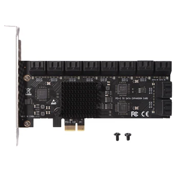 20-портовая карта расширения PCIE PCIe SATA 3.0 Адаптер контроллера 6 Гбит /с для настольных компьютеров