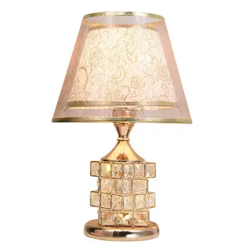Современная хрустальная настольная лампа В европейском стиле Роскошные Идеи свадебных подарков Милая лампа для спальни Домашний декор Золотая лампа
