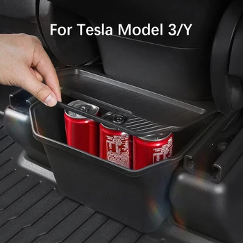 Задний ящик для хранения автомобиля для Tesla Модель 3/Y ABS Автоматический Ящик для хранения на заднем сиденье, Органайзеры, Аксессуары для внутренней укладки и уборки