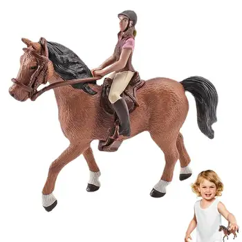 Игрушечные фигурки лошадей Безопасная и прочная имитационная модель игрушки лошади Тонкая работа Игрушки для украшения сцены соревнований на скачках