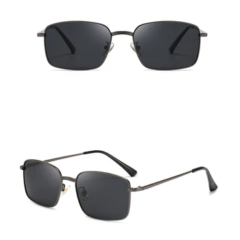 Ретро металлические квадратные поляризованные солнцезащитные очки Ultra Lihgt с антибликовыми линзами Солнцезащитные очки Clear Vision для вождения, езды на велосипеде, кемпинга, рыбалки