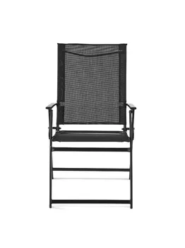 Опоры Greyson Square Набор из 2 складных стульев для патио, черный
