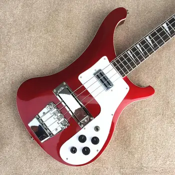 Высококачественная 4-струнная бас-гитара, электрогитара с красным металликом По прямой продаже