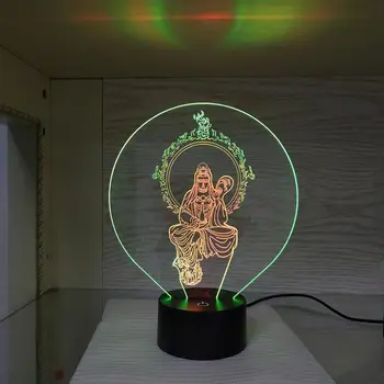 Новые Светодиодные 3D-Светильники Buddha Рождественские Украшения- Прекрасные Детские Фонари, Лампы Для Детской Комнаты, Светодиодные 3D-Лампы