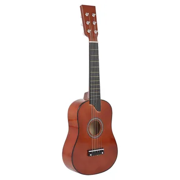 25-дюймовая мини-маленькая гитара из липы, 6-струнная акустическая гитара со звукоснимателями для начинающих детей, подарок для детей