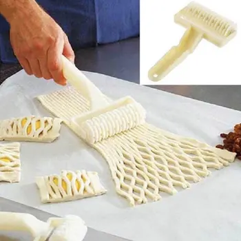 Креативные инструменты для выпечки Пластиковый Роликовый Сетчатый резак Сетчатый узор для выпечки теста, помадки, пиццы, тортов, пирогов Кухонные принадлежности