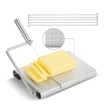 Нож для нарезки сыра из нержавеющей стали Бытовой нож для нарезки ветчины и сыра Кухонный гаджет для нарезки сыра