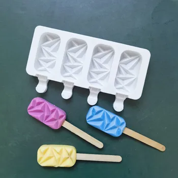 силиконовая форма для мороженого в форме ромба с 4 отверстиями, форма для мороженого 