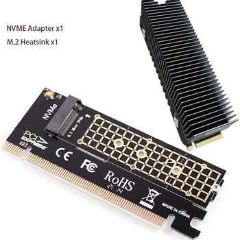 Карта адаптера NVMe PCIe M2 NGFF SSD к PCIe X4 PCIe X4 к M.2 с алюминиевым радиатором