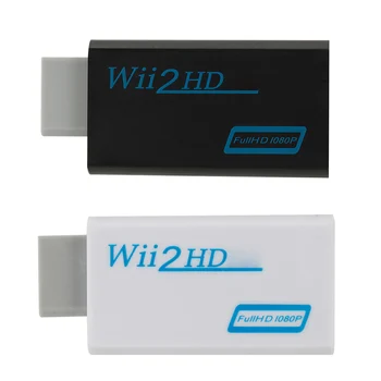 Конвертер, совместимый с WII в HDMI, адаптер 1080P 3,5 мм аудио для ПК, HDTV монитор
