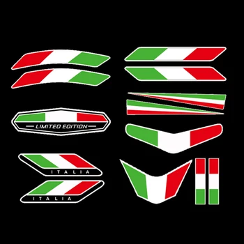 13шт ТОНКАЯ наклейка с флагом Италии, Эмблема, Значок, 3D Украшение для итальянского автомобиля, мотоцикла, велосипеда, Авто, грузовика