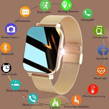 Новые смарт-часы для мужчин и женщин, пульсометр, фитнес-трекер, женские часы, смарт-часы с Bluetooth-вызовом для телефона Xiaomi Samsung Android
