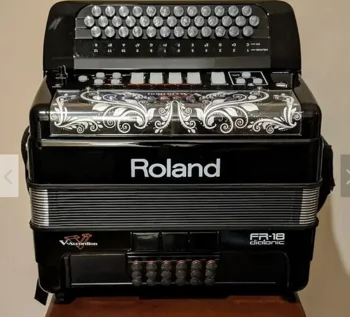 Готов к отправке Новый аккордеон Rolan V-Accordion FR-8X Black, клавишные инструменты для аккордеона