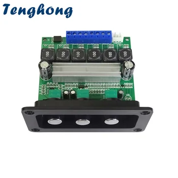 Tenghong TPA3116D2 2x50 Вт + 100 Вт 2,1 Сабвуфер Amplificador Цифровая Мощность Аудио Плата Усилителя Звука С Панелью DIY