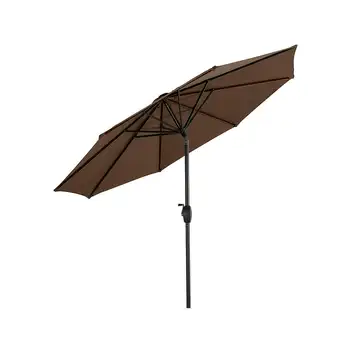 9-футовый зонт Patio Market с наклоном и рукояткой, кофейный