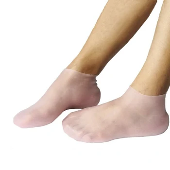 1 пара носков для ухода за ногами в спа-салоне для домашнего использования Новые силиконовые увлажняющие гелевые носки для пяток с защитой от трещин на коже ног