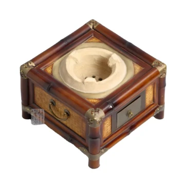 Чайная плита из старинного бамбукового угля, железный чайник для заваривания чая, нагревательная печь и подогреватель чая