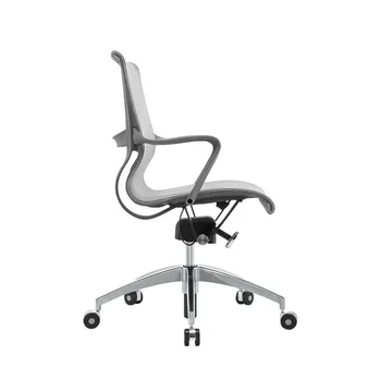 Фошань Серый, Удобное офисное кресло, Вращающееся кресло для людей, Компьютерное кресло для сотрудников, Дышащее кресло с полной сеткой